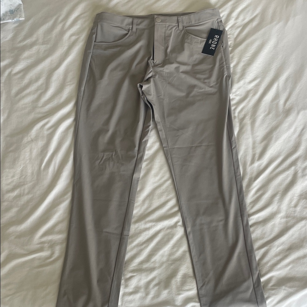 RHONE Momentum Golf Five Pocket Pants 36 Fossil Gray